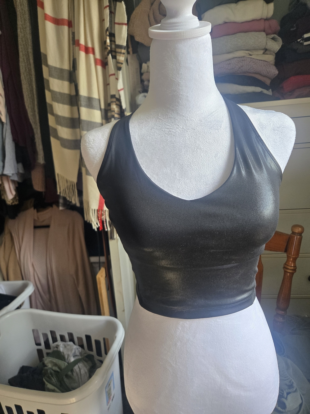 Gilly Hicks Black Shiney Racerback Bralette